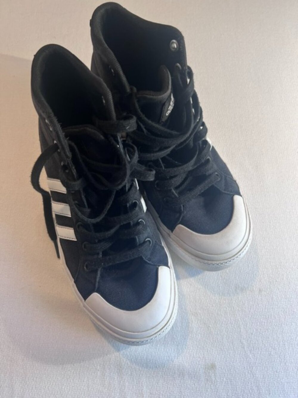ADIDAS BRAVADA 2.0 Mid Platform Shoes sneakers mid cut canvas skate size 7.5